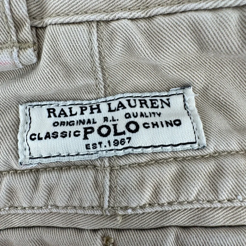 VTG Polo Ralph Lauren‎ Mens 42L Cargo Shorts Paratrooper Utility Chino Tan